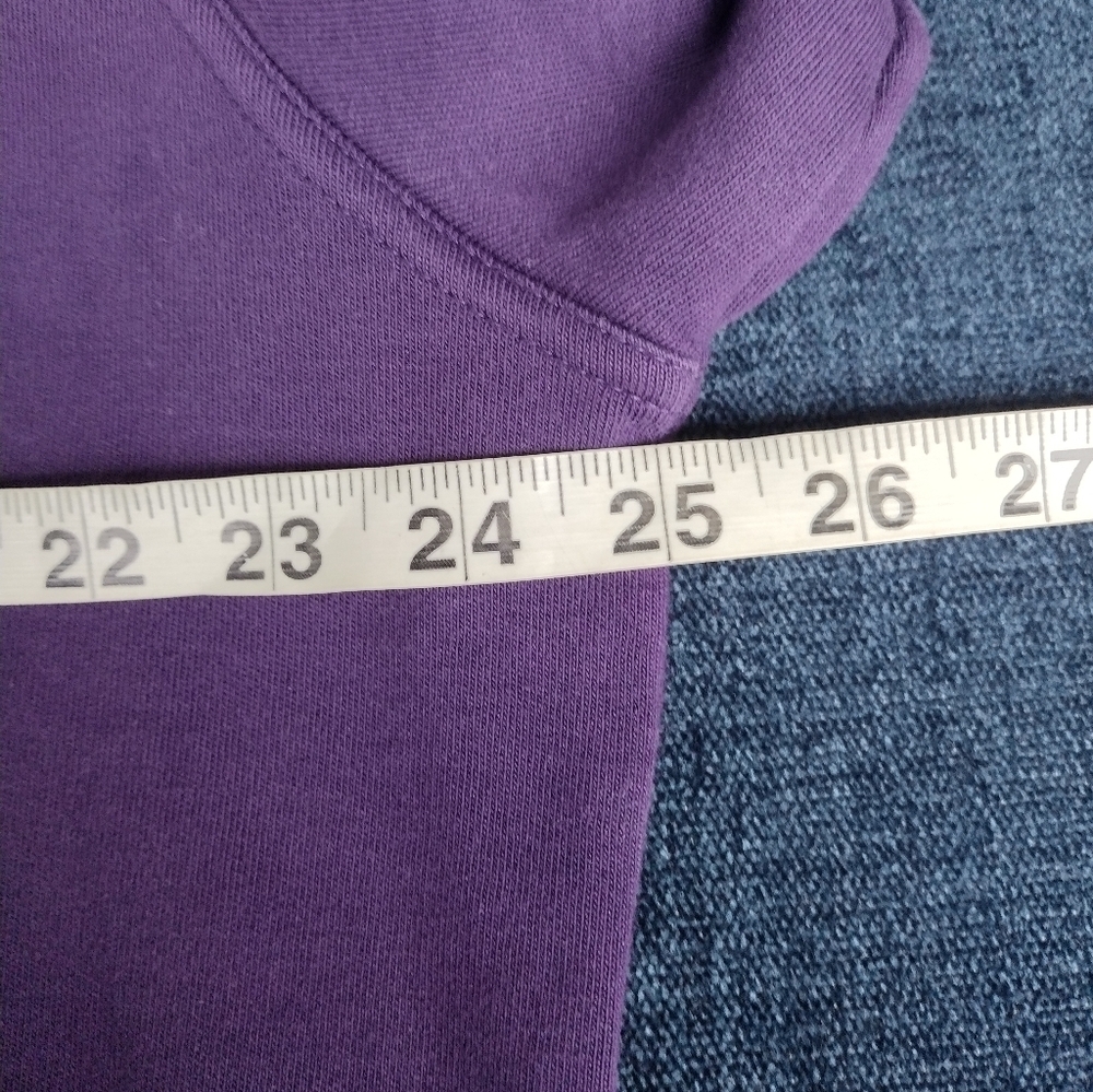Burberry London Men’s XL 1/4 Zip Pullover Purple Nova Check Trim Sweatshirt - Picture 8 of 9